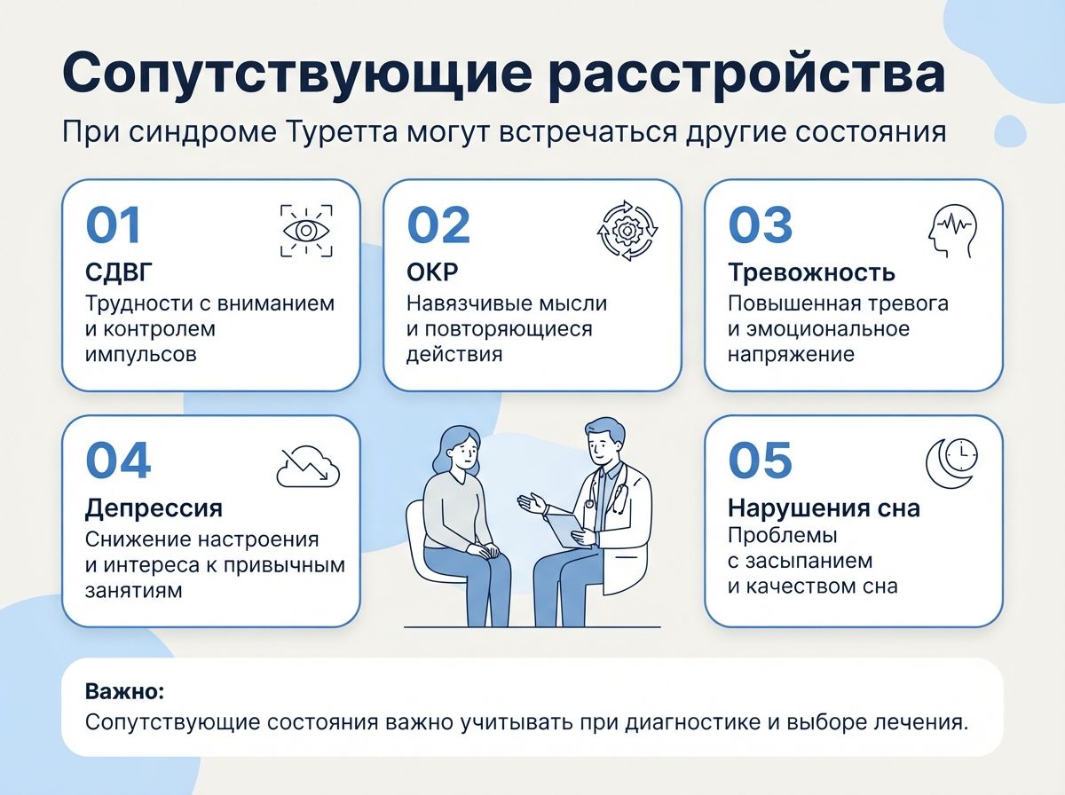Лечение синдрома Туретта в Поповке инфографика
